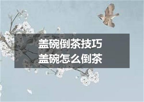 盖碗倒茶技巧 盖碗怎么倒茶