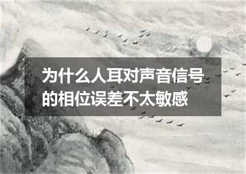 为什么人耳对声音信号的相位误差不太敏感