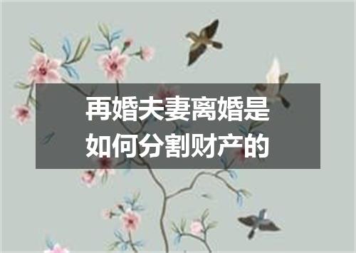 再婚夫妻离婚是如何分割财产的