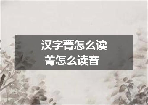 汉字菁怎么读 菁怎么读音
