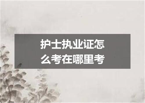 护士执业证怎么考在哪里考