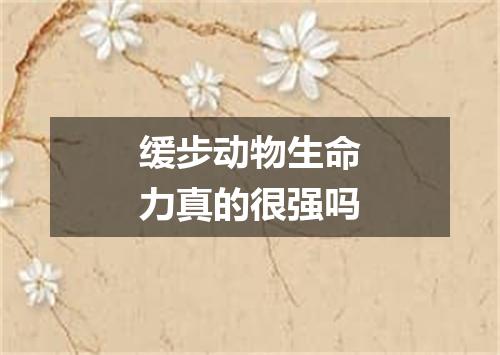 缓步动物生命力真的很强吗