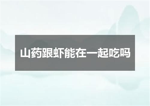 山药跟虾能在一起吃吗