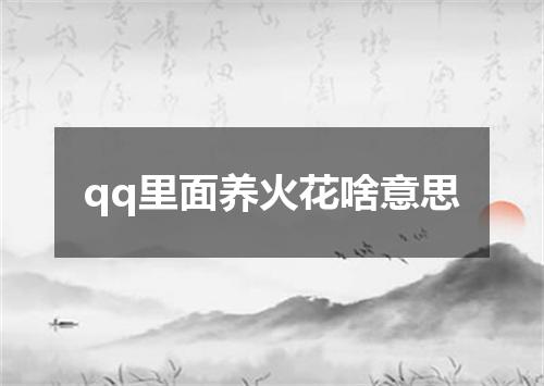 qq里面养火花啥意思