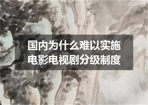 国内为什么难以实施电影电视剧分级制度