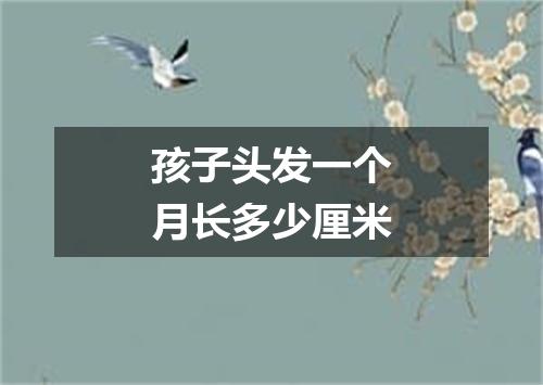 孩子头发一个月长多少厘米