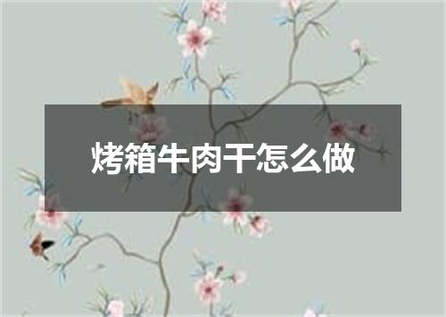 烤箱牛肉干怎么做