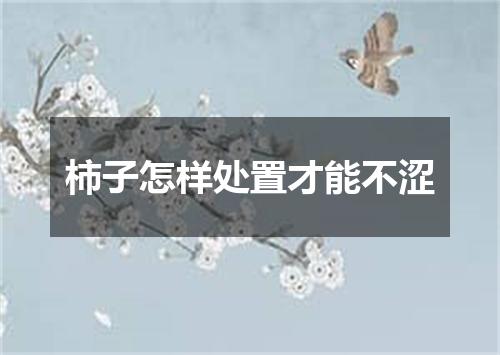 柿子怎样处置才能不涩