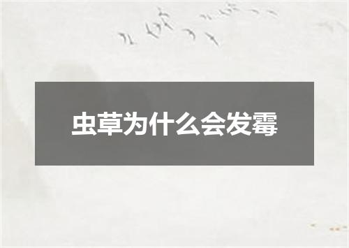 虫草为什么会发霉