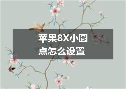 苹果8X小圆点怎么设置