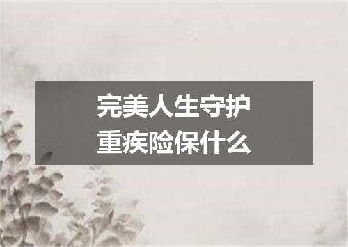 完美人生守护重疾险保什么