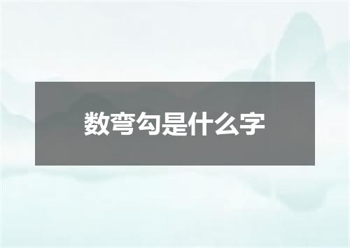 数弯勾是什么字