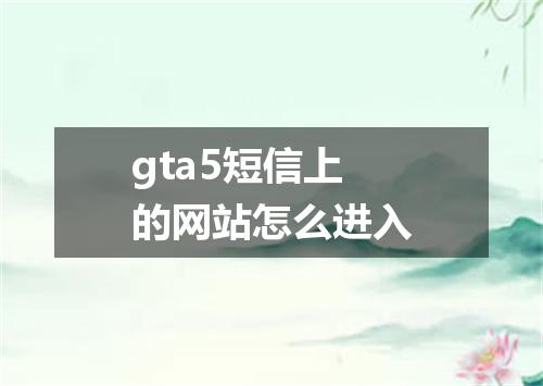 gta5短信上的网站怎么进入