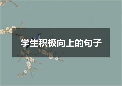 学生积极向上的句子