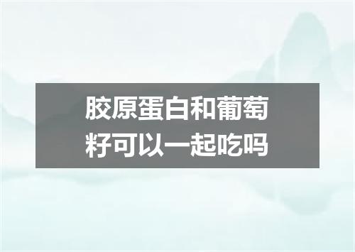 胶原蛋白和葡萄籽可以一起吃吗