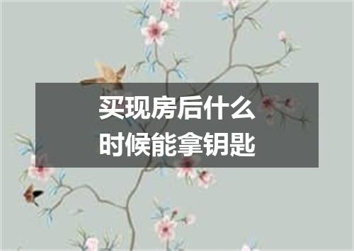 买现房后什么时候能拿钥匙