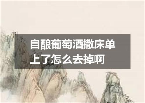 自酿葡萄酒撒床单上了怎么去掉啊