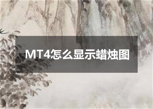 MT4怎么显示蜡烛图