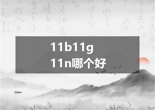 11b11g11n哪个好