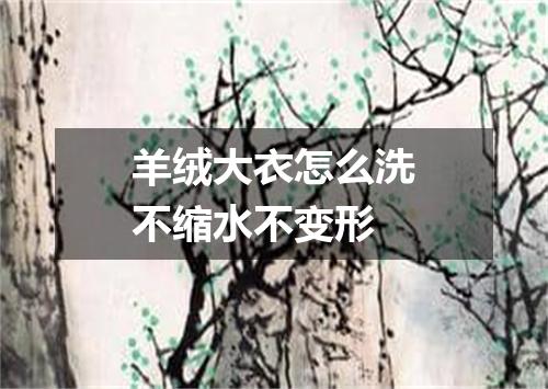 羊绒大衣怎么洗不缩水不变形