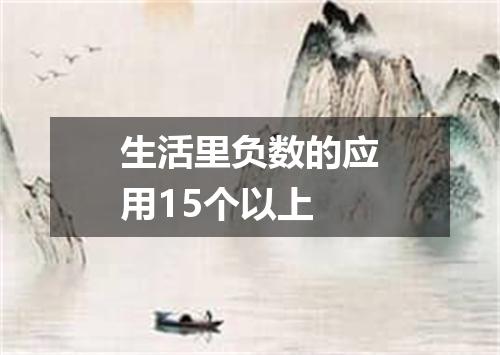 生活里负数的应用15个以上