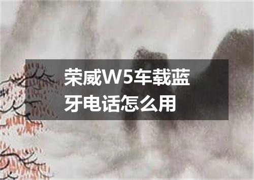 荣威W5车载蓝牙电话怎么用