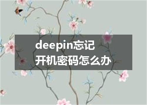 deepin忘记开机密码怎么办