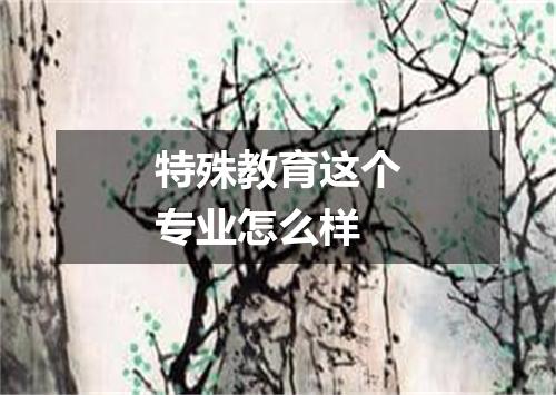 特殊教育这个专业怎么样