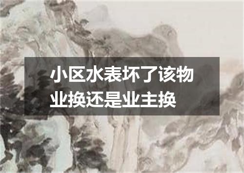 小区水表坏了该物业换还是业主换