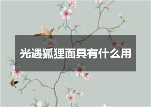 光遇狐狸面具有什么用