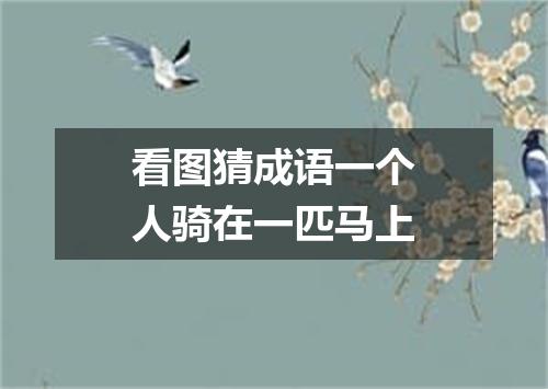 看图猜成语一个人骑在一匹马上