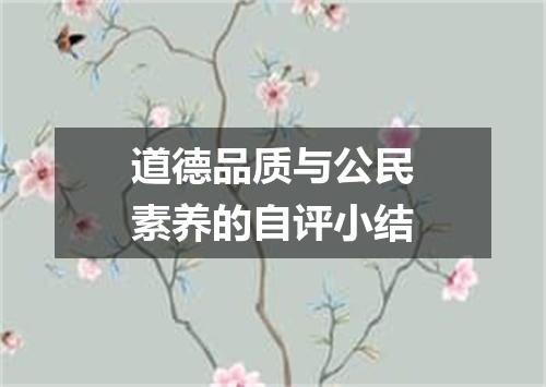 道德品质与公民素养的自评小结
