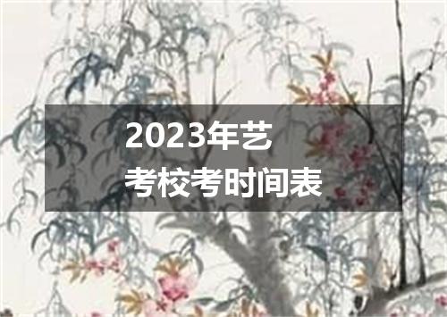 2023年艺考校考时间表