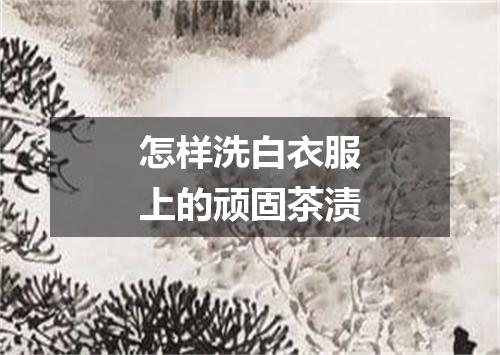 怎样洗白衣服上的顽固茶渍