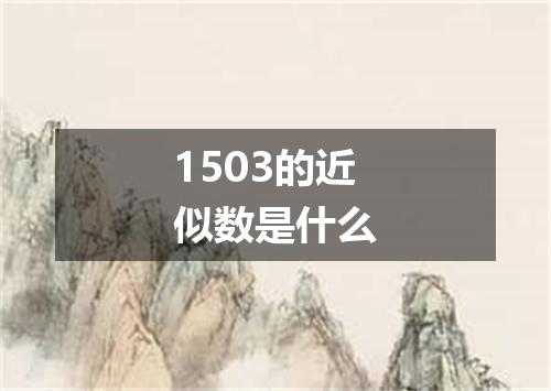 1503的近似数是什么