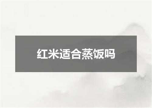 红米适合蒸饭吗