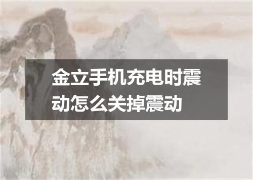 金立手机充电时震动怎么关掉震动