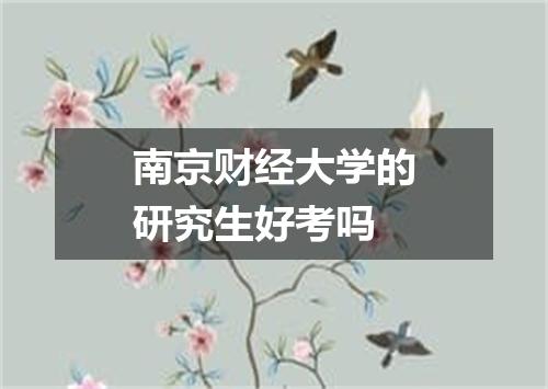 南京财经大学的研究生好考吗