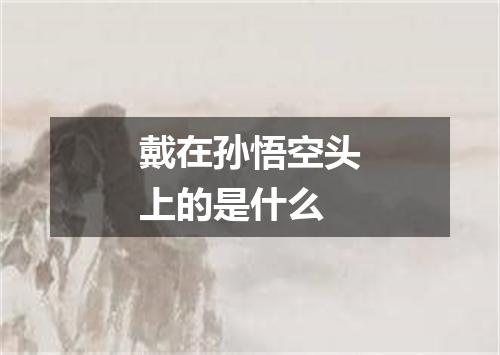 戴在孙悟空头上的是什么