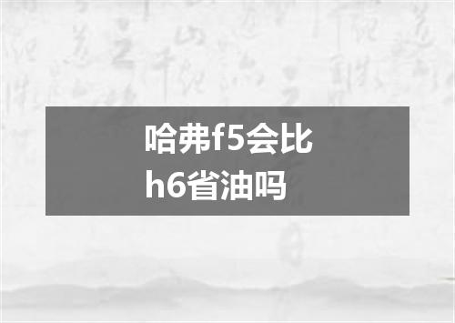 哈弗f5会比h6省油吗
