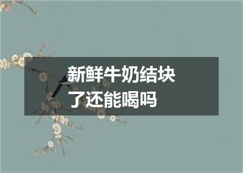 新鲜牛奶结块了还能喝吗