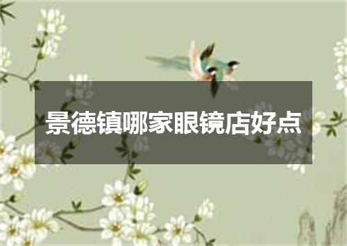 景德镇哪家眼镜店好点