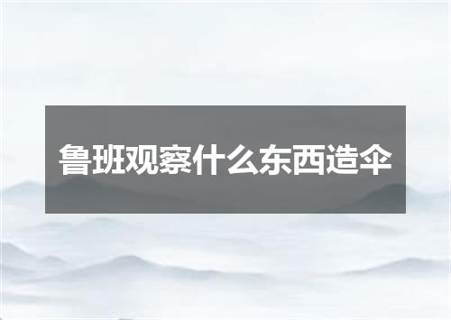 鲁班观察什么东西造伞