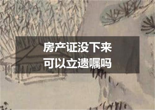 房产证没下来可以立遗嘱吗