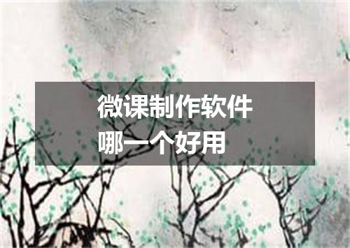 微课制作软件哪一个好用