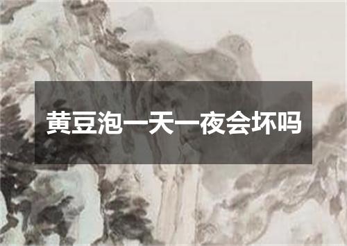 黄豆泡一天一夜会坏吗