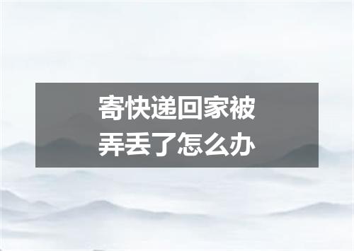 寄快递回家被弄丢了怎么办