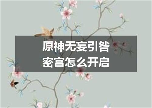 原神无妄引咎密宫怎么开启