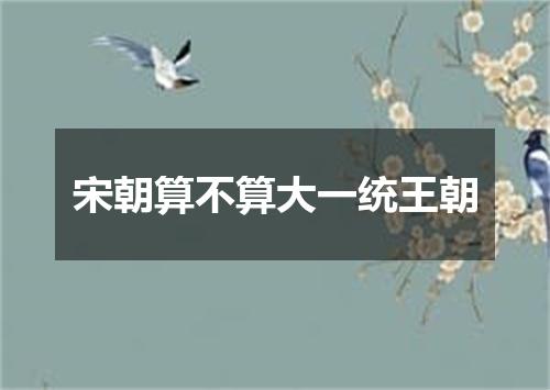 宋朝算不算大一统王朝