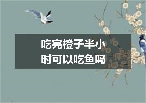 吃完橙子半小时可以吃鱼吗